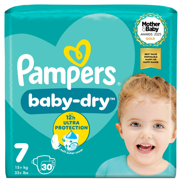 Pampers Baby-Dry Size 7 Nappies 30 Pack