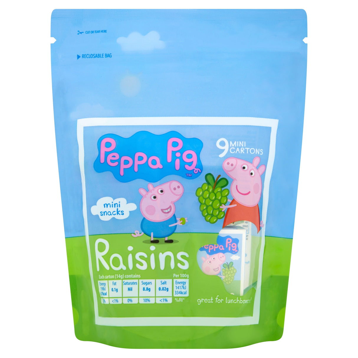 Peppa Pig Mini Snack Raisins 9 x 14 g