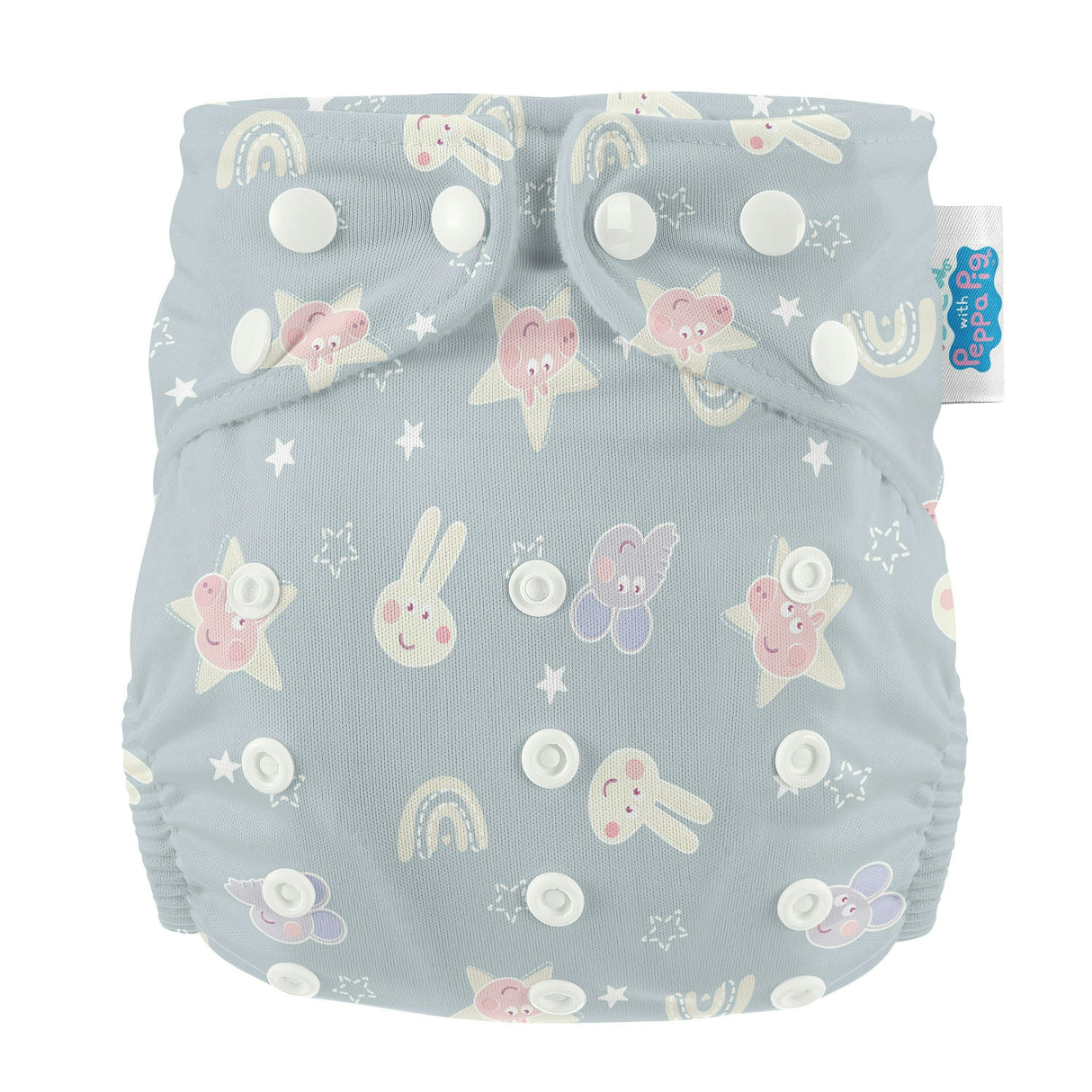 Peppa Pig One Size All-In-One Reusable Cloth Nappy Blue Mix Peppa & Friends