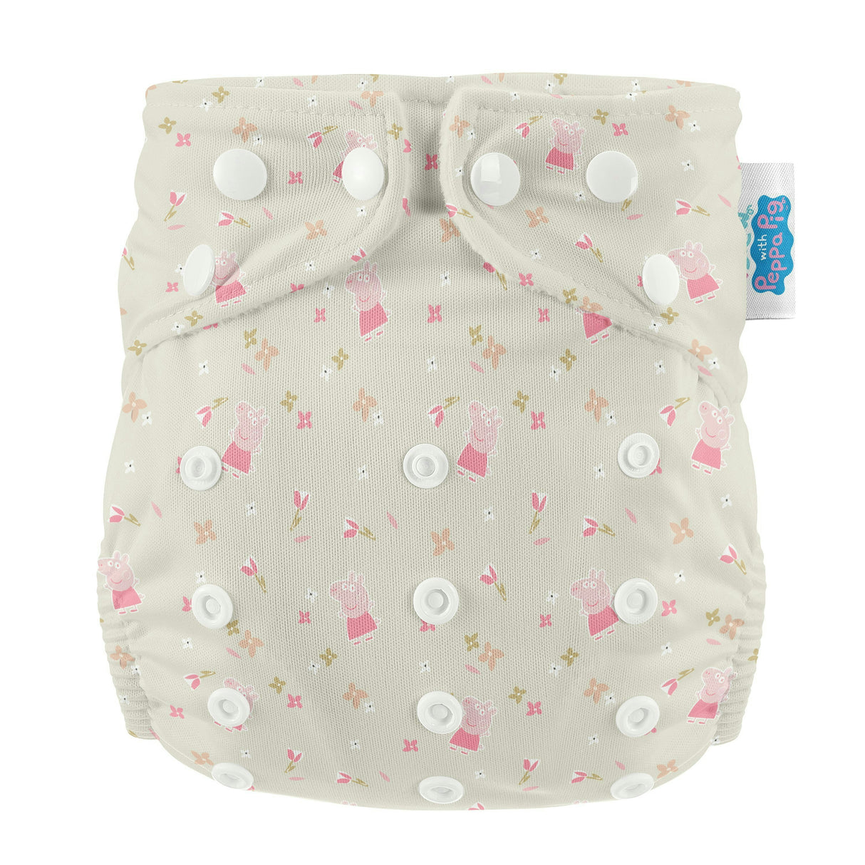 Peppa Pig One Size All-In-One Reusable Cloth Nappy Peppa Floral