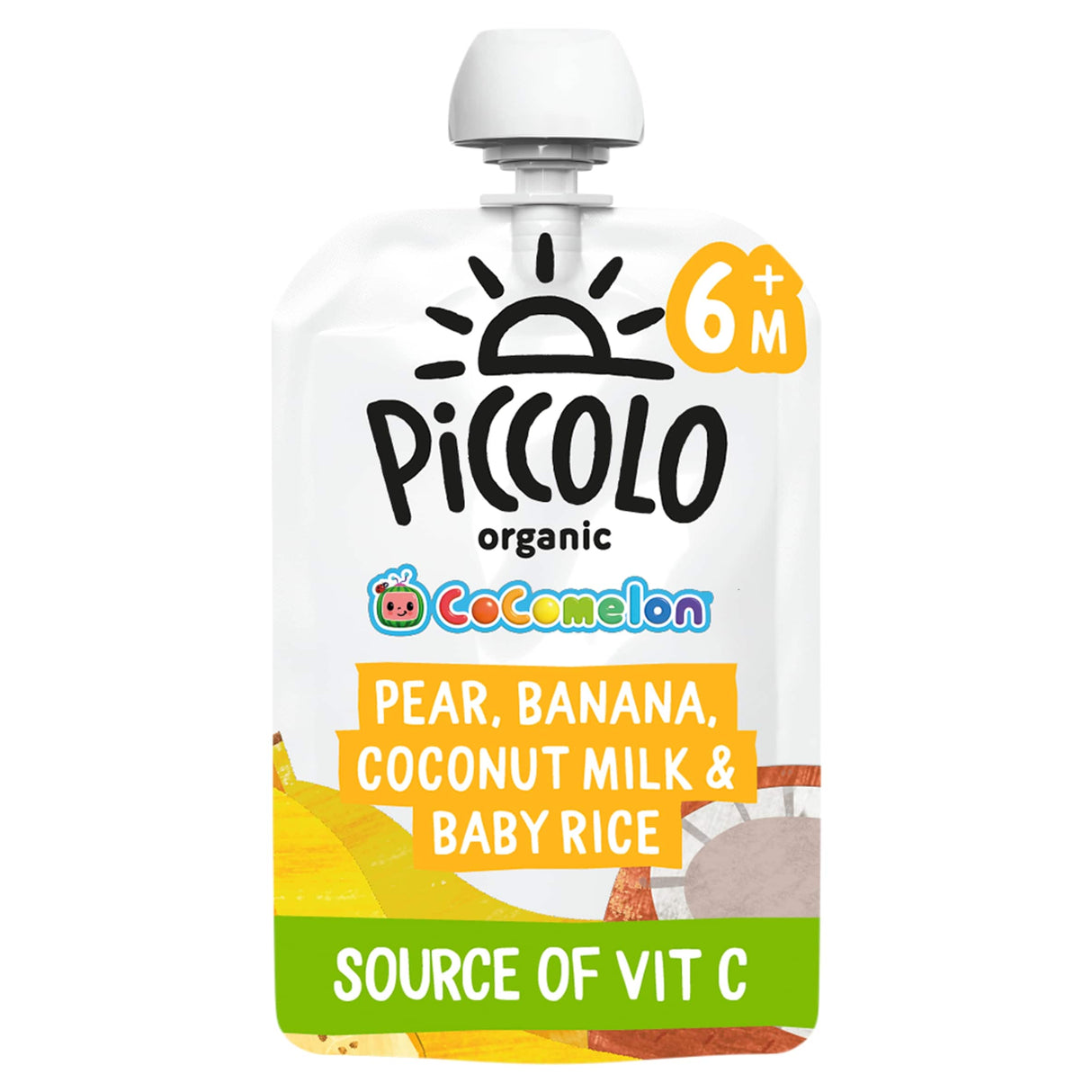 Piccolo Organic Pear Banana Coconut Milk & Baby Rice 100 g