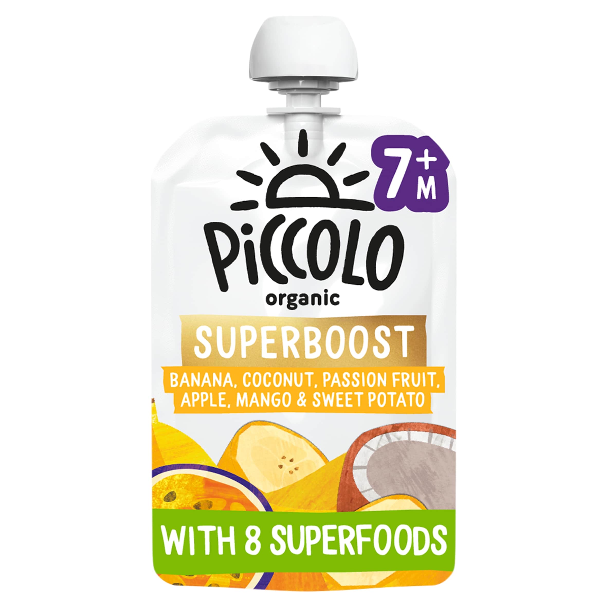 Piccolo Organic Superboost Banana Mango Coconut & Passionfruit 100 g