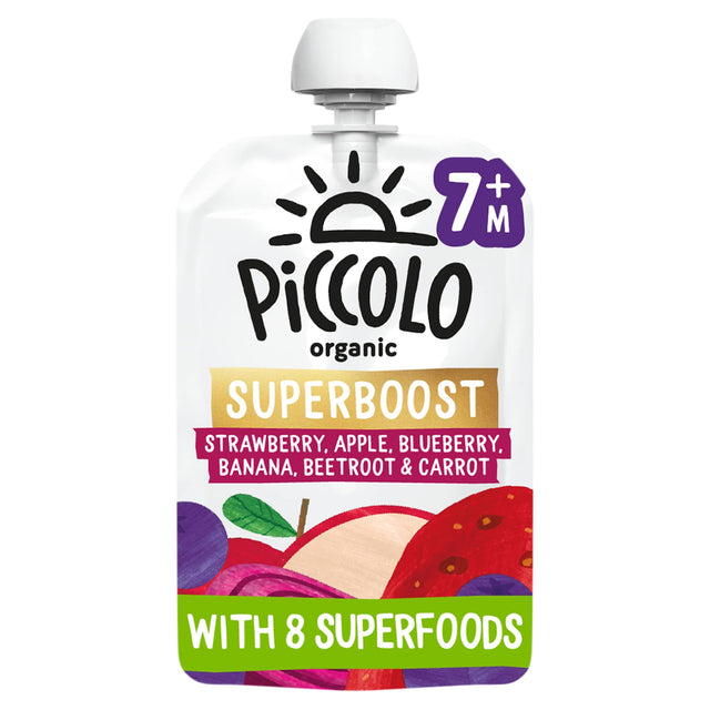 Piccolo Organic Superboost Strawberry Apple Blueberry Beetroot & Carrot 100 g