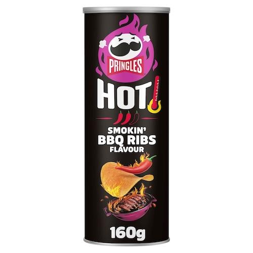 Pringles Hot Smokin' BBQ Ribs Flavour Crisps 160 g