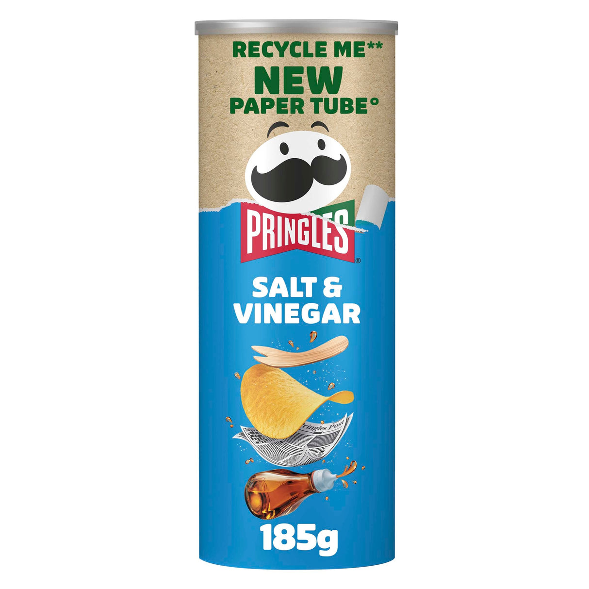 Pringles Salt & Vinegar Sharing Crisps 185 g