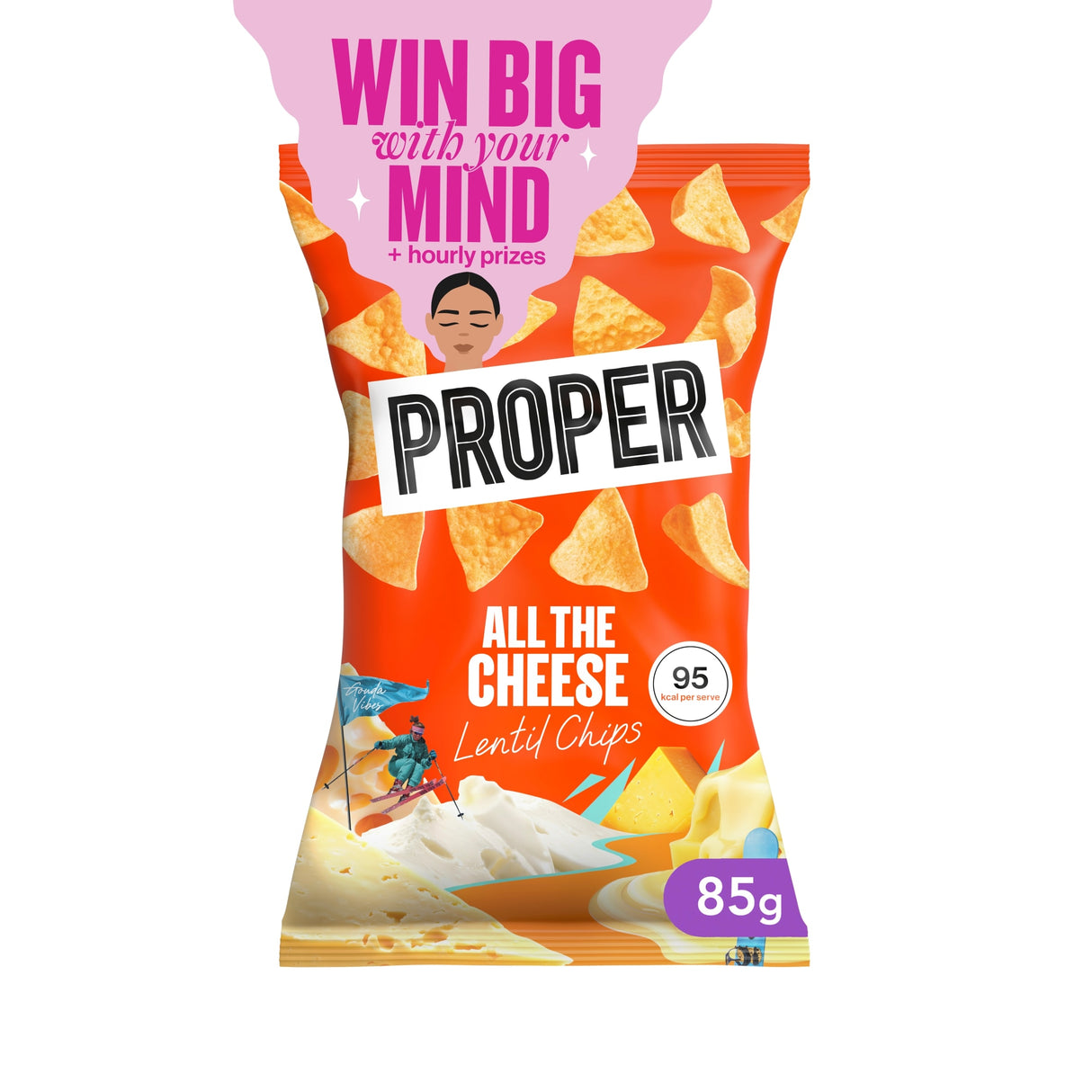 Proper All The Cheese Lentil Chips 85 g