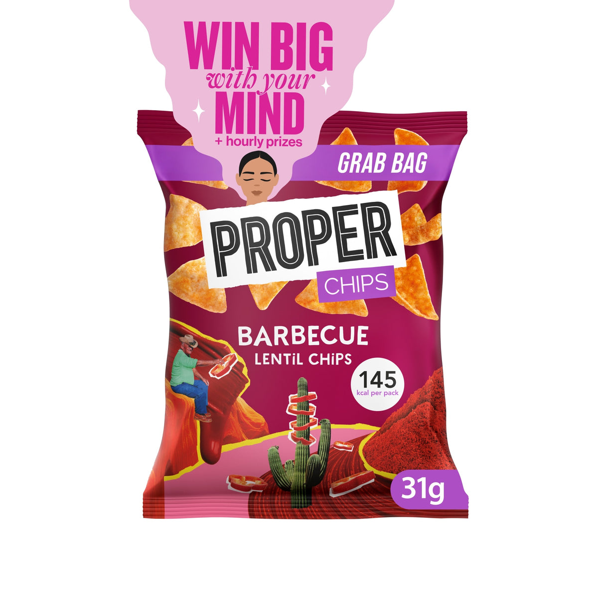 Proper Barbecue Lentil Chips 31 g