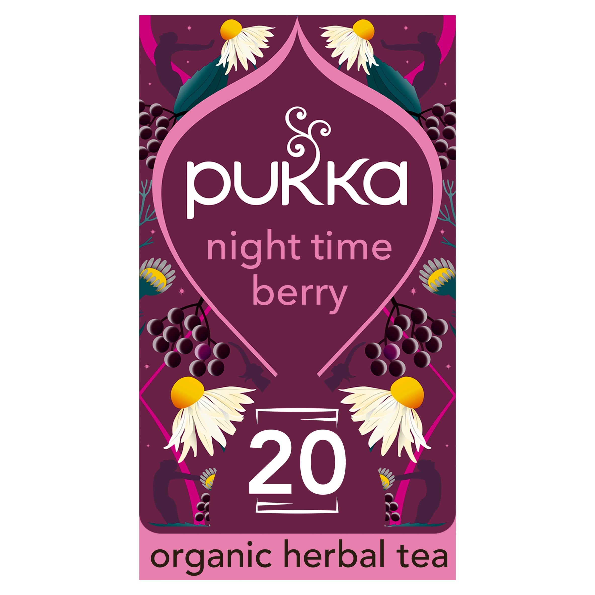 Pukka Organic Night Time Berry 20 Herbal Tea Sachets 32 g