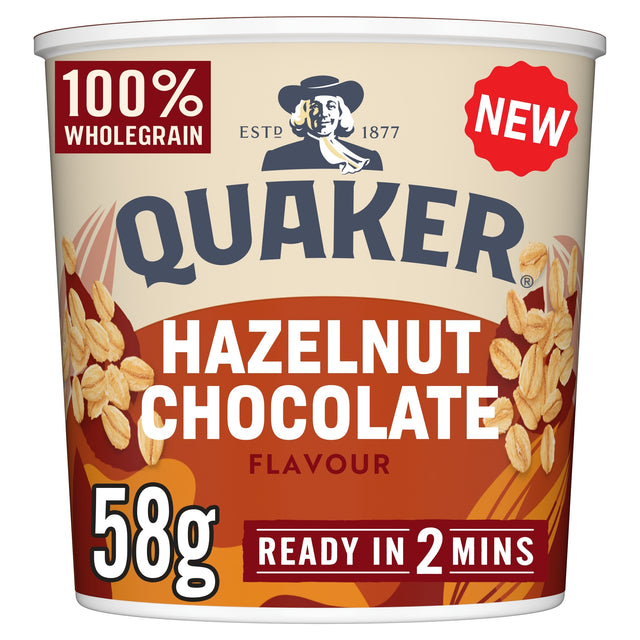 Quaker Hazelnut Chocolate Porridge Pot 58 g