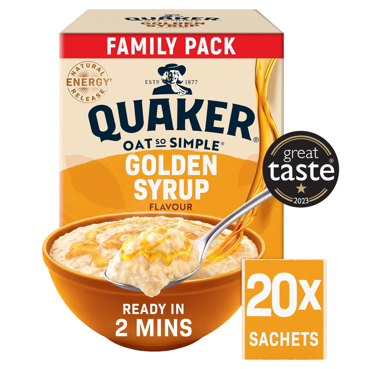 Quaker Oat So Simple Golden Syrup Porridge Sachets 20 x 36 g