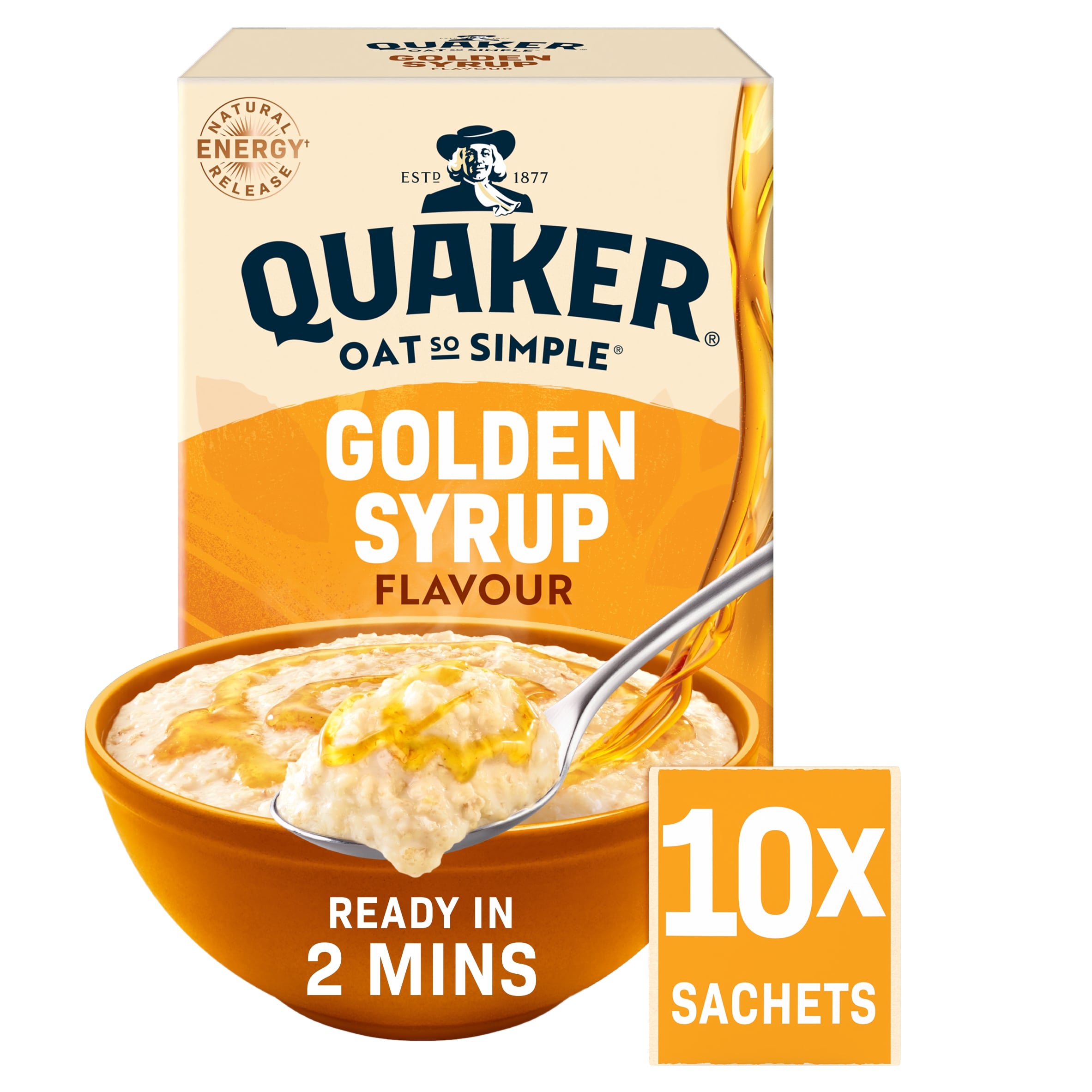 Quaker Oat So Simple Porridge Sachets Golden Syrup 10 x 36 g