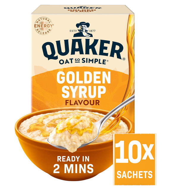 Quaker Oat So Simple Porridge Sachets Golden Syrup 10 x 36 g