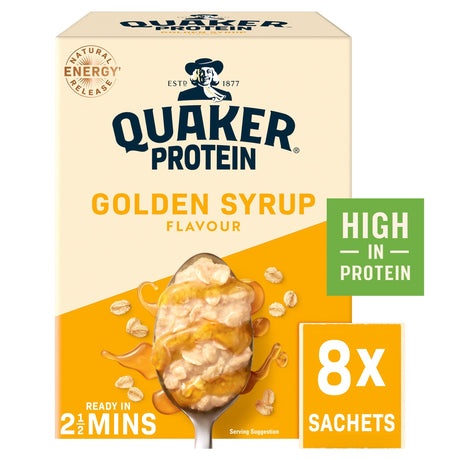 Quaker Protein Oat So Simple Golden Syrup Porridge Sachets 8 x 43 g