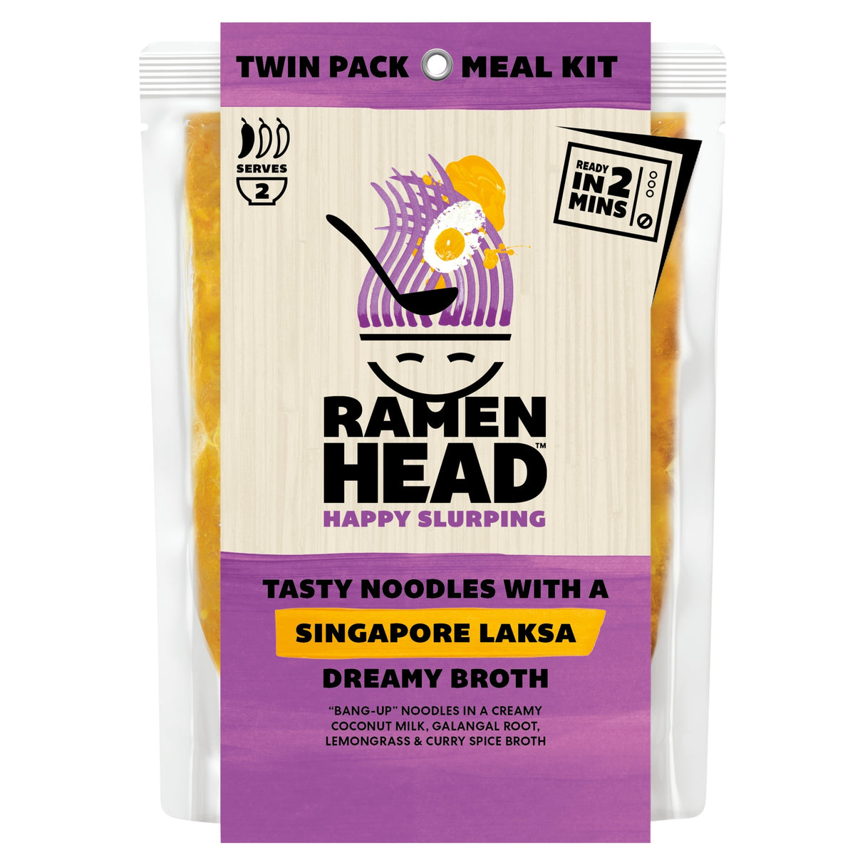 Ramen Head Tasty Noodles With A Singapore Laksa Broth 450 g