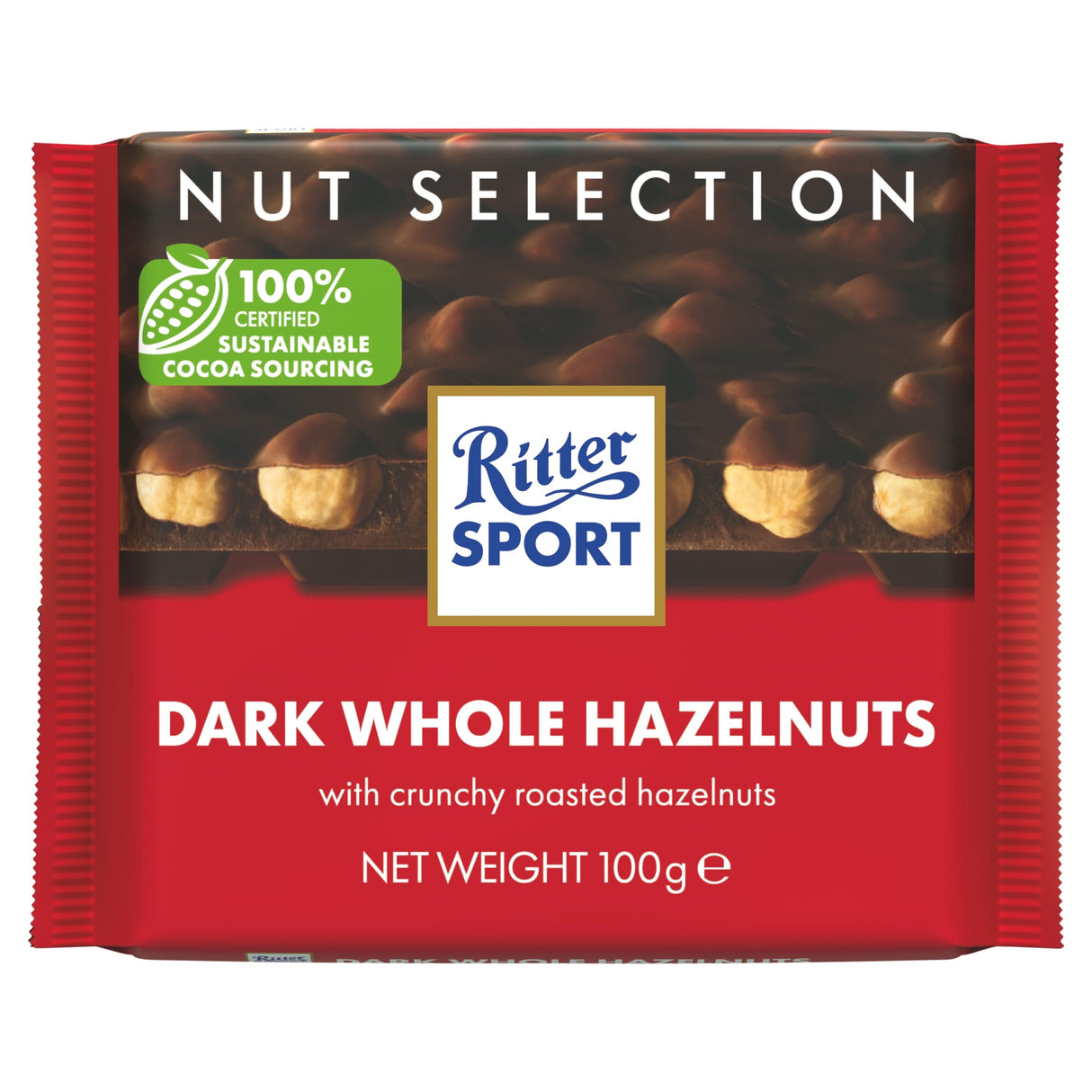 Ritter Sport Dark Whole Hazlenuts 100 g
