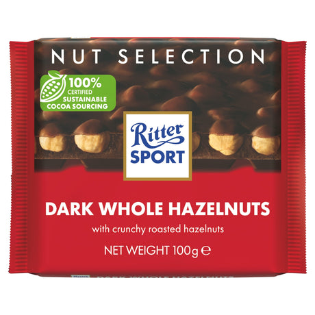 Ritter Sport Dark Whole Hazlenuts 100 g