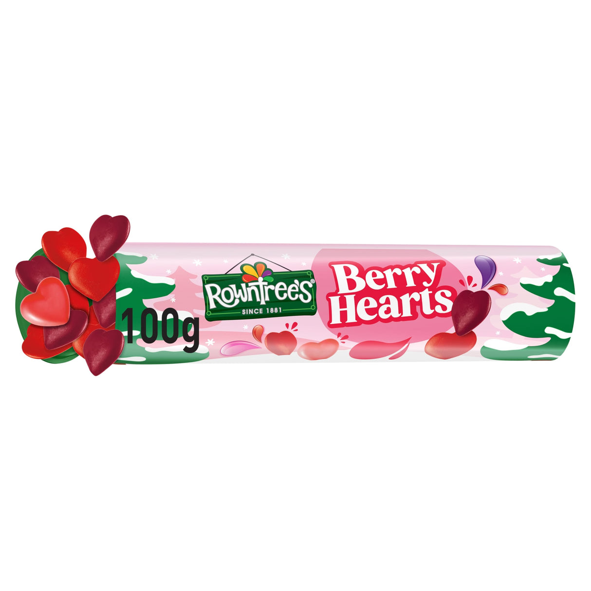 Rowntree's Berry Hearts Sweets Giant Tube 100 g