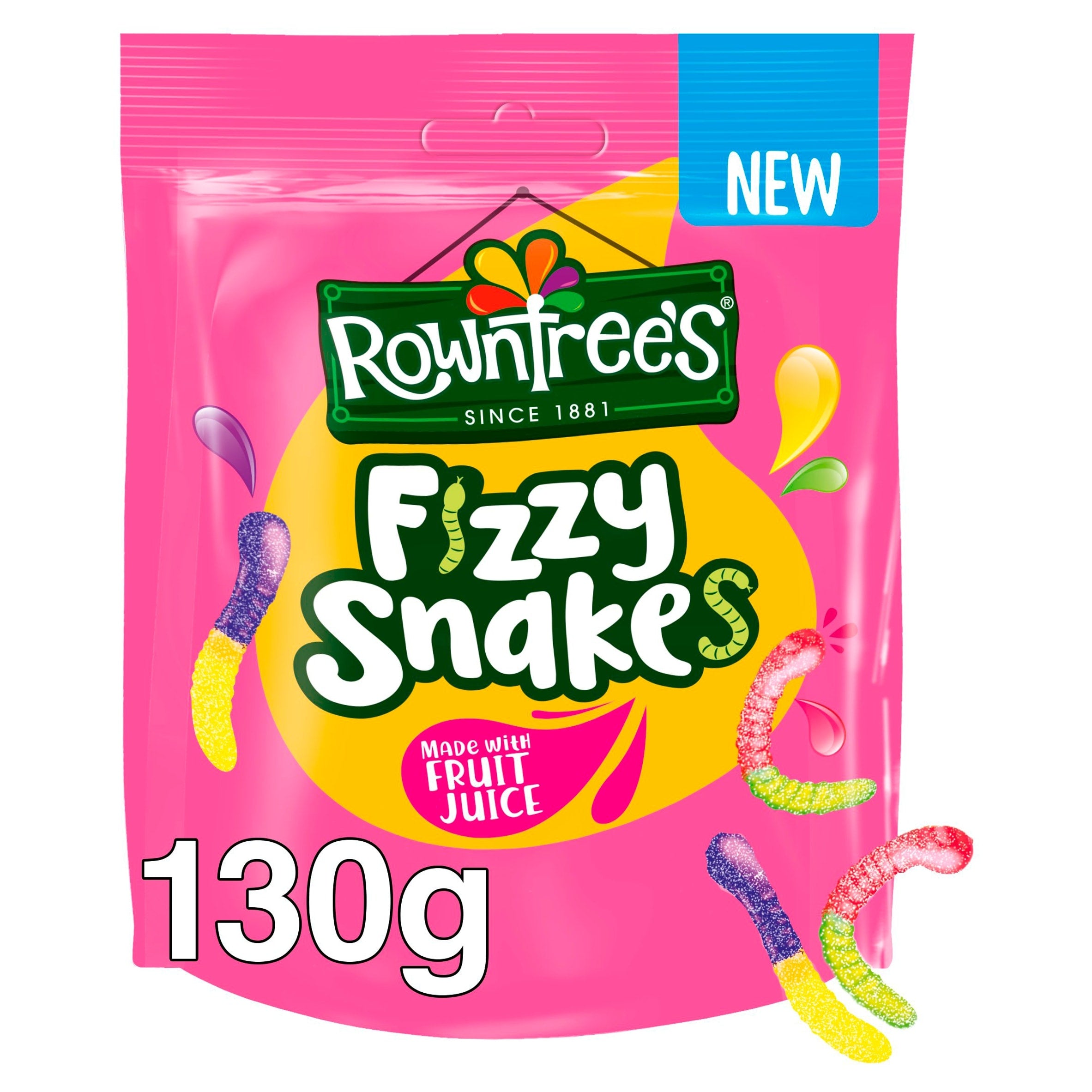 Rowntree's Fizzy Snakes Sweets Sharing Bag 130 g