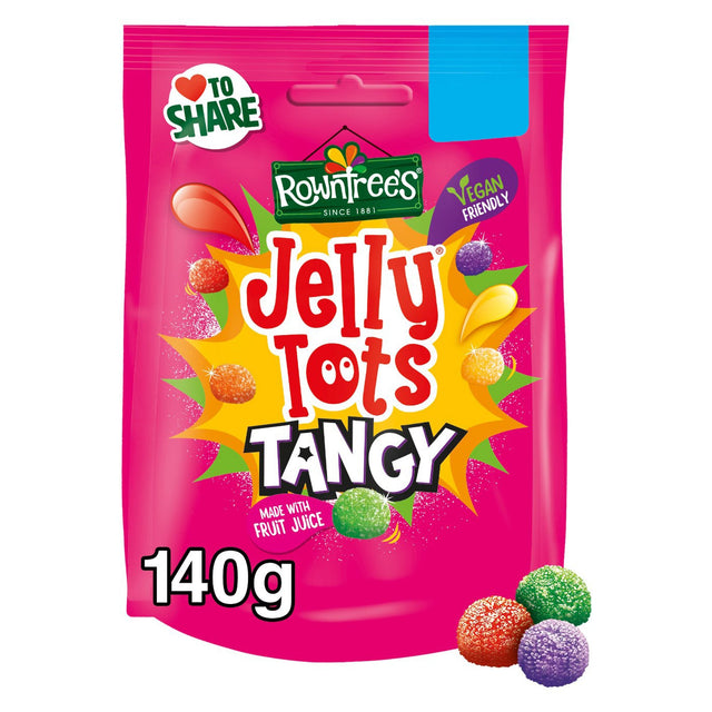 Rowntree's Jelly Tots Tangy Sweets Sharing Bag 140 g