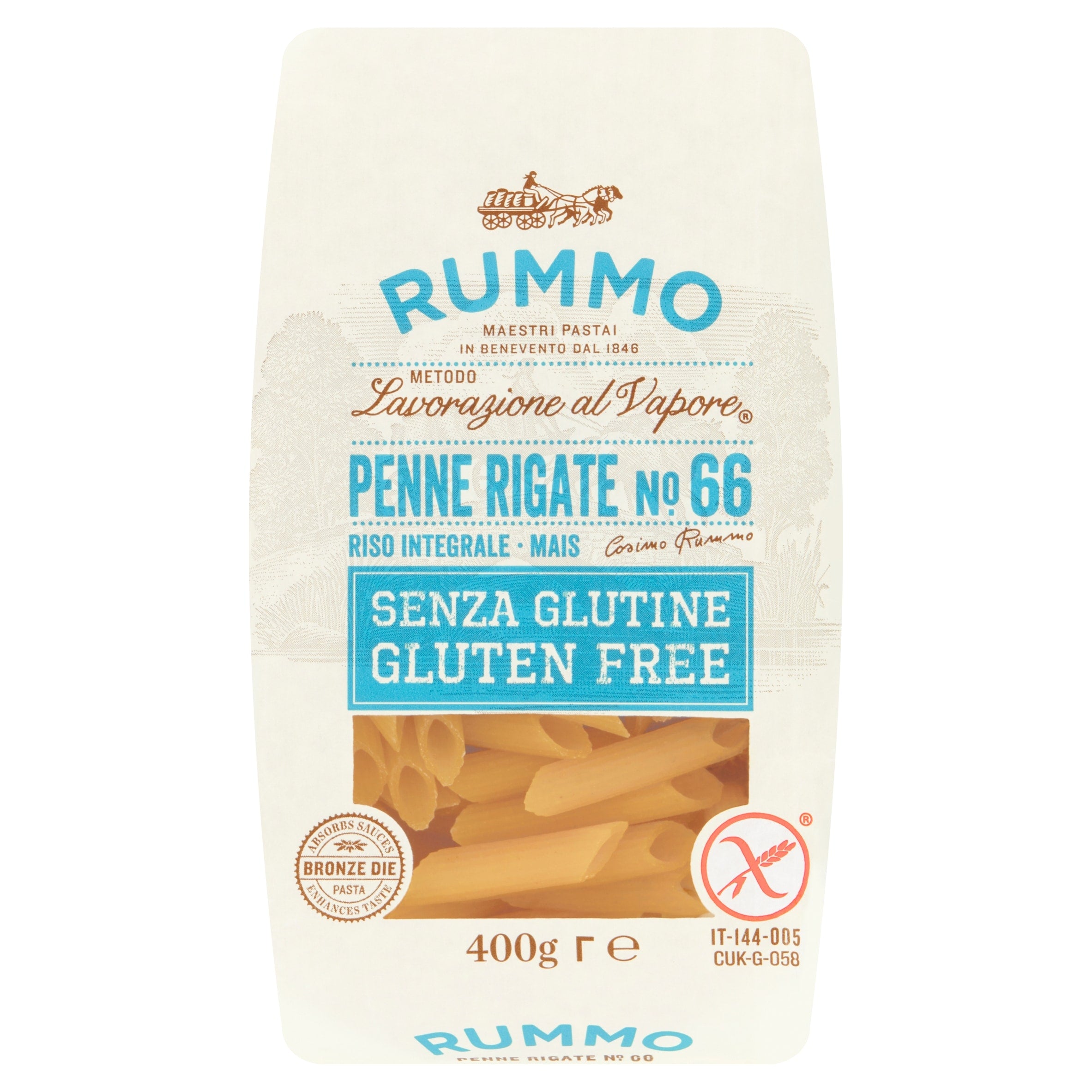 Rummo Gluten Free Penne Rigate No. 66 400 g