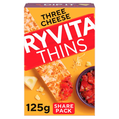 Ryvita 3 Cheese Thins 125 g