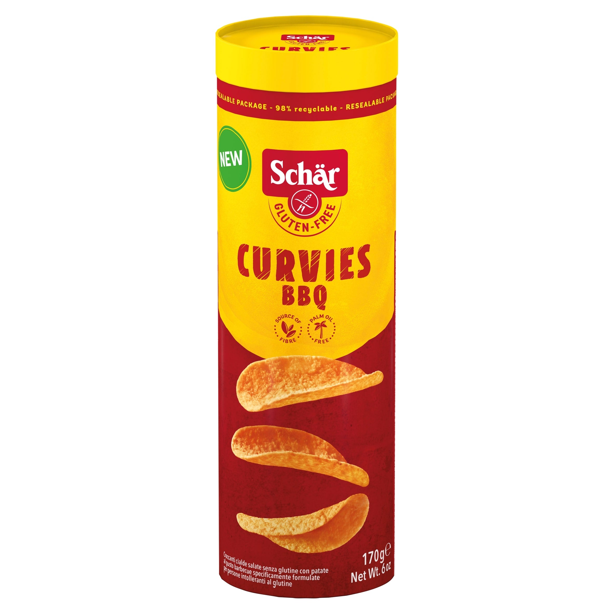 Schar Gluten Free Curvies BBQ Potato Snack 170 g