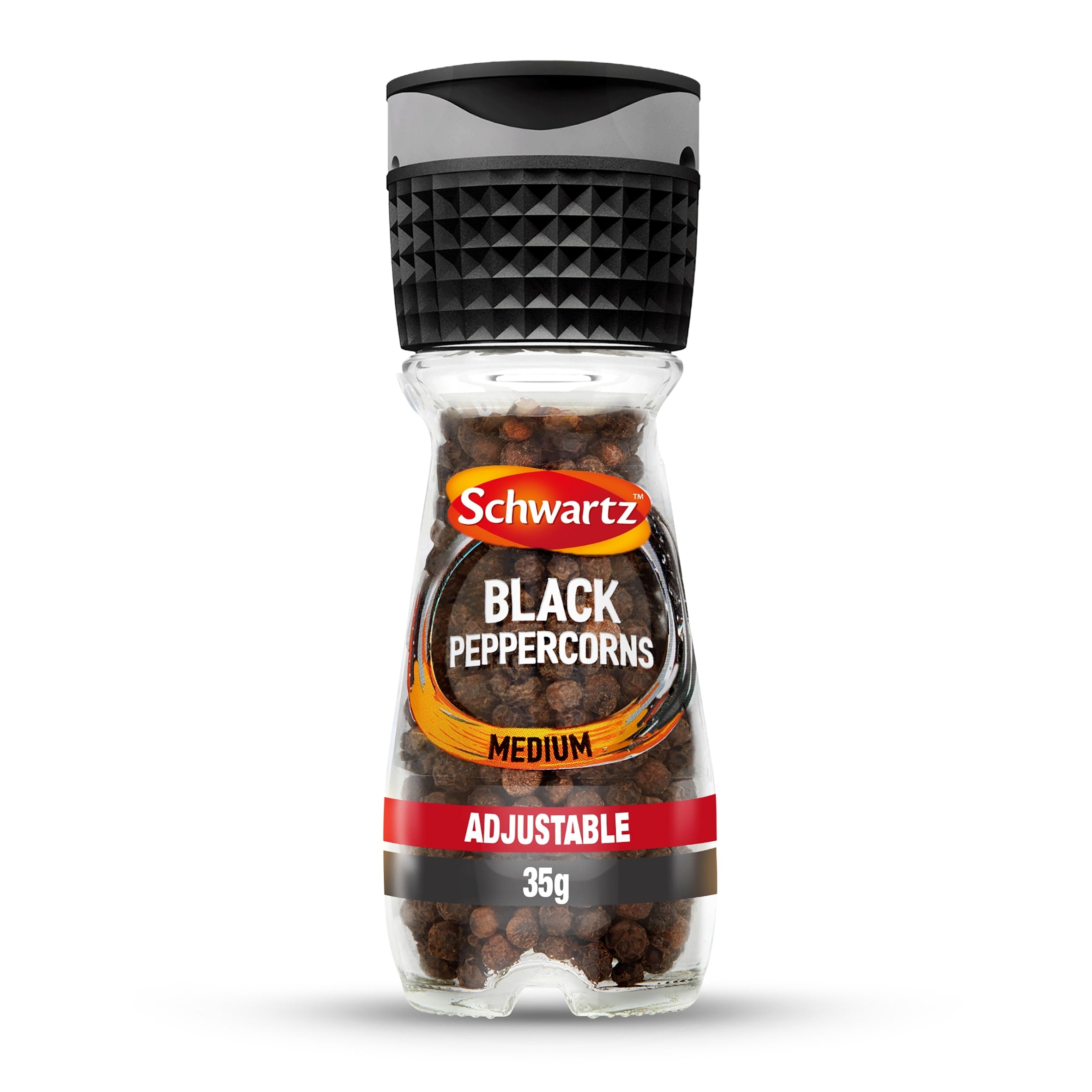 Schwartz Black Peppercorns Adjustable Medium Grinder 35 g