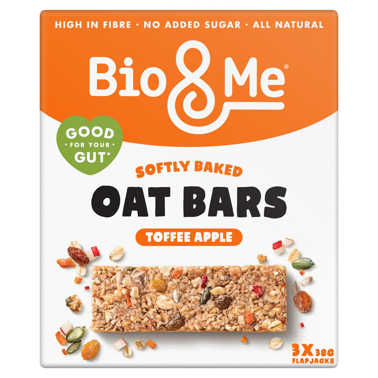 Bio & Me Oat Bar Toffee Apple 3 Pack 38 g