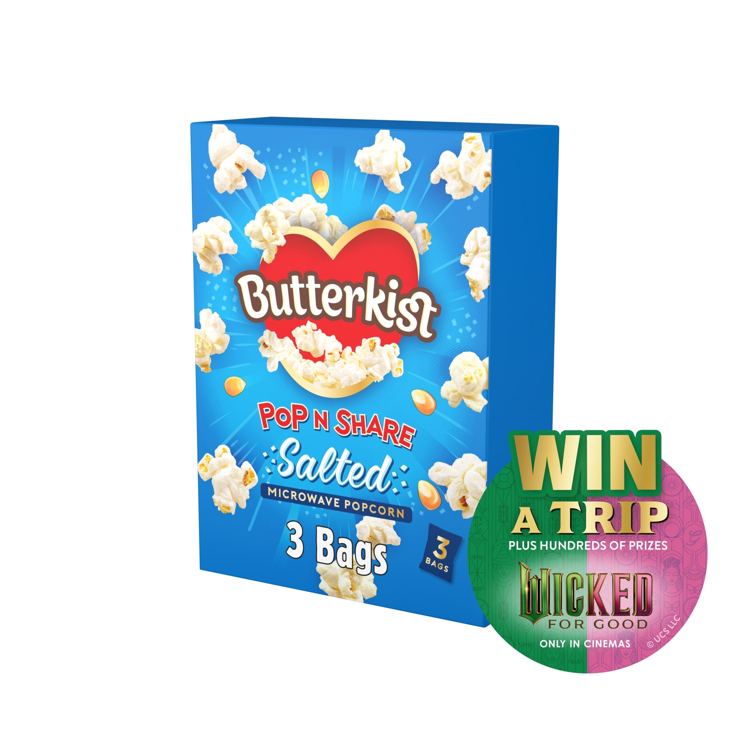 Butterkist Microwave Salted Popcorn 3 x 60 g