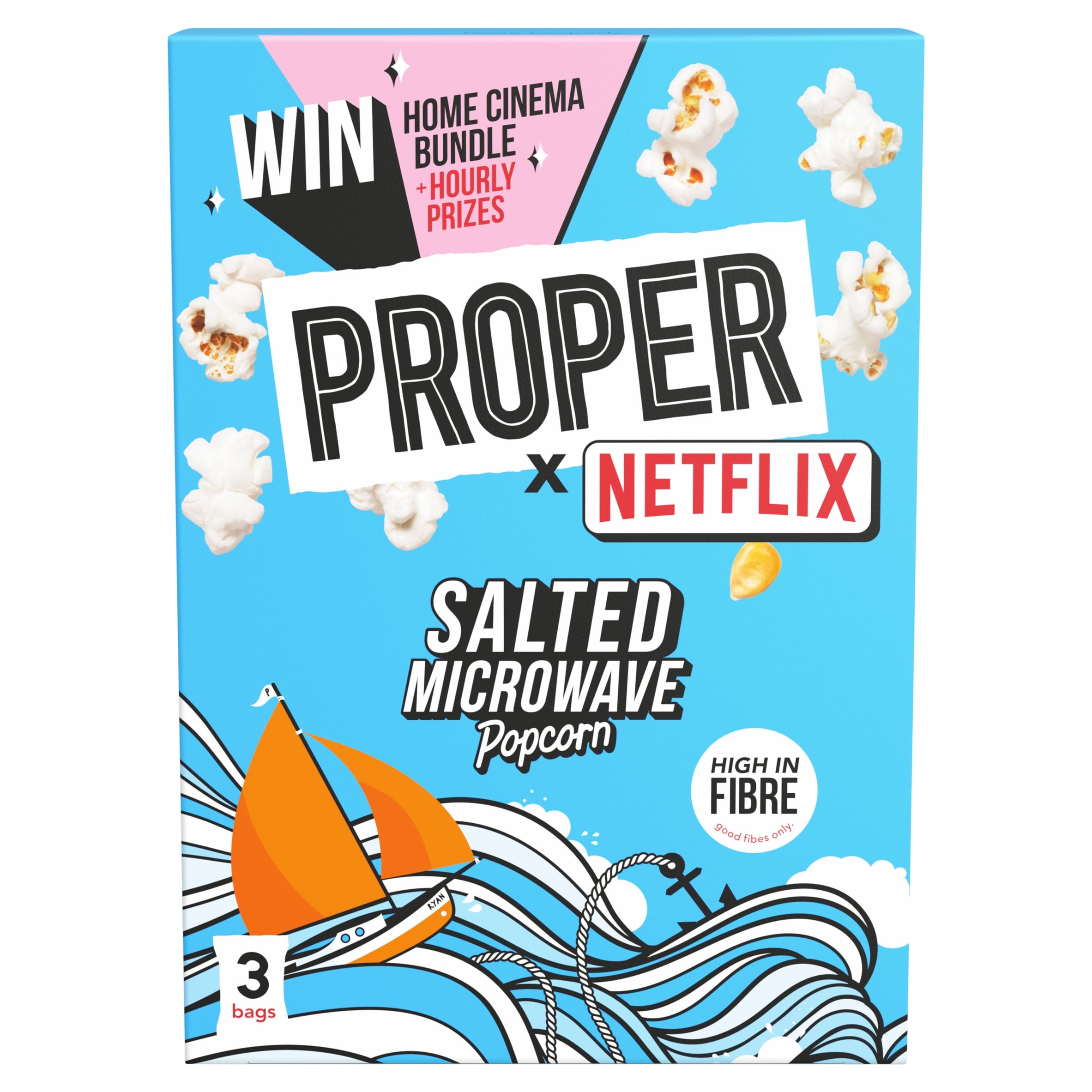 Proper Corn Salted Microwave Popcorn 3 x 70 g