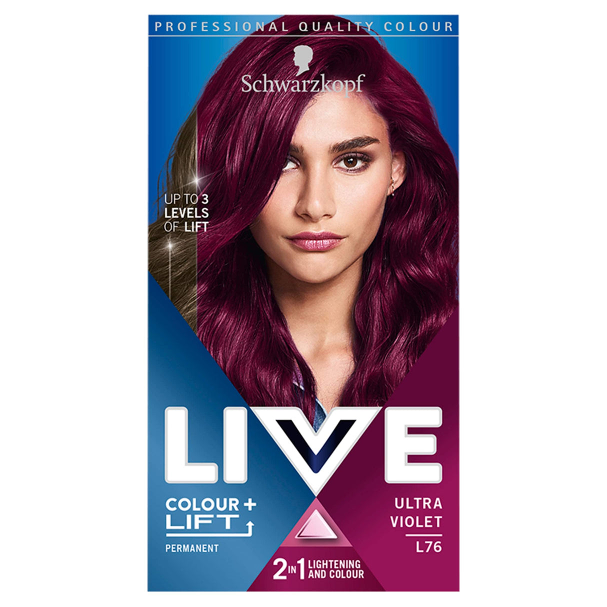 Schwarzkopf Live Colour + Lift Permanent Hair Dye Ultra Violet L76