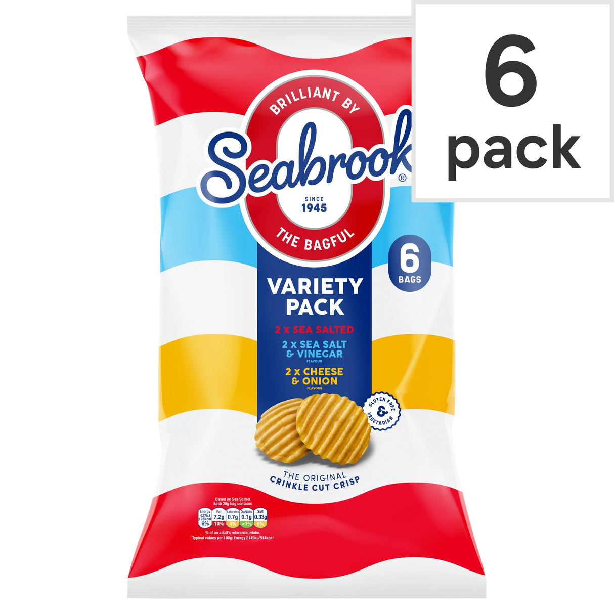 Seabrook Variety Crisps 6 Pack