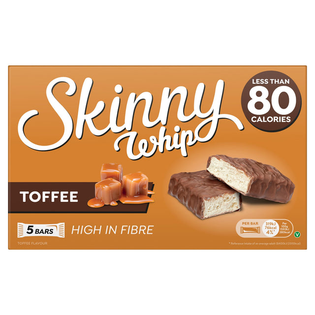 Skinny Whip Toffee Bars 5 x 20 g