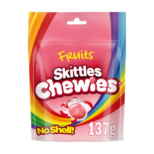 Skittles Chewies Vegan Sweets Fruit Pouch Bag 137 g