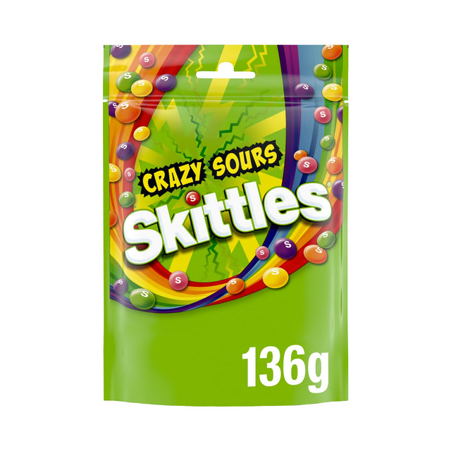 Skittles Crazy Sour Fruit Sweets 136 g