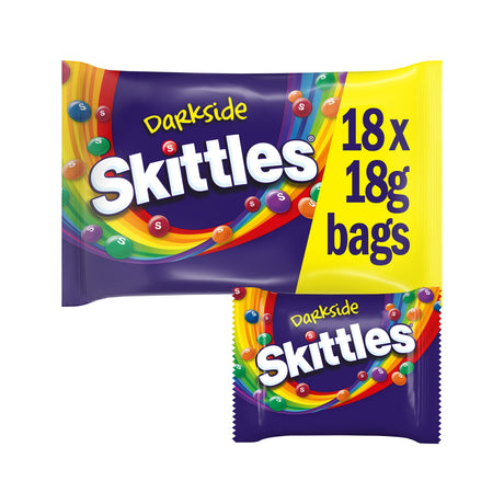 Skittles Darkside Sweets 18 Fun Size Bags Multi-Pack 324 g