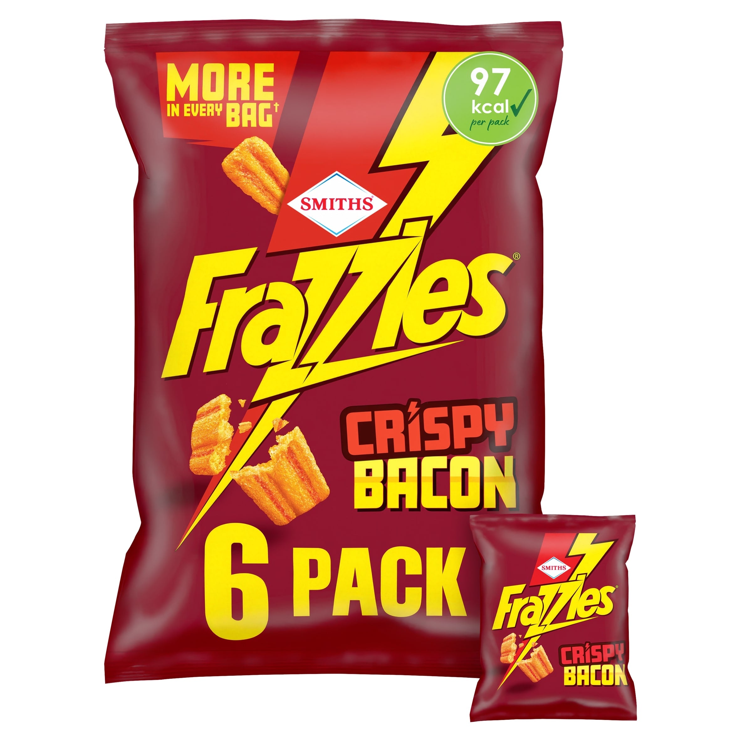 Smiths Frazzles Bacon Multi-Pack Crisps 6 x 20 g