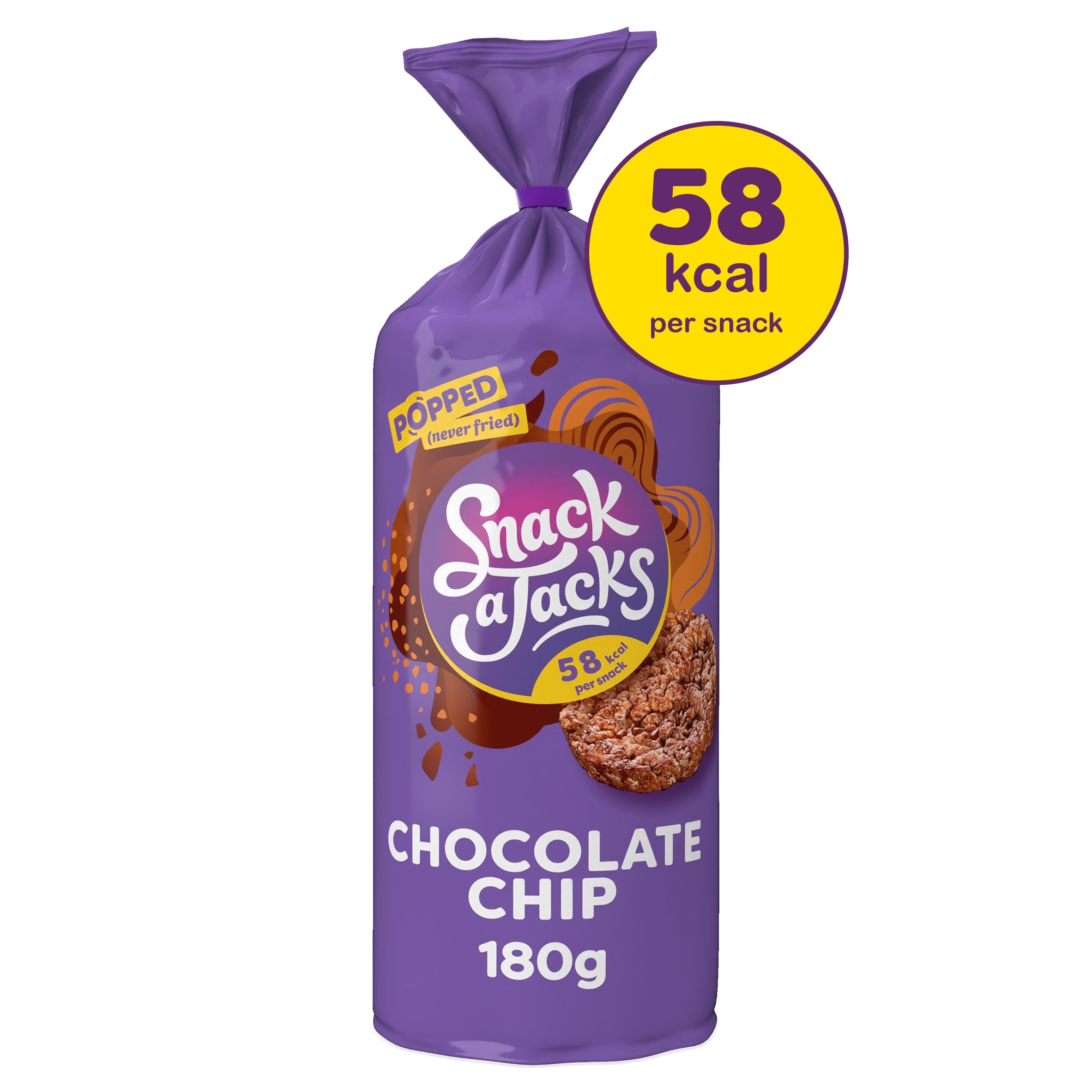 Snack A Jacks Chocolate Chip Jumbo Rice Cakes 180 g