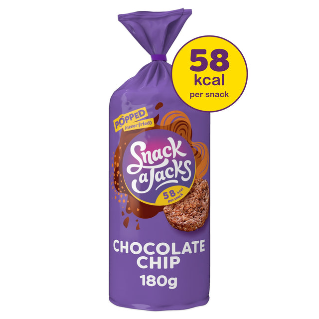 Snack A Jacks Chocolate Chip Jumbo Rice Cakes 180 g