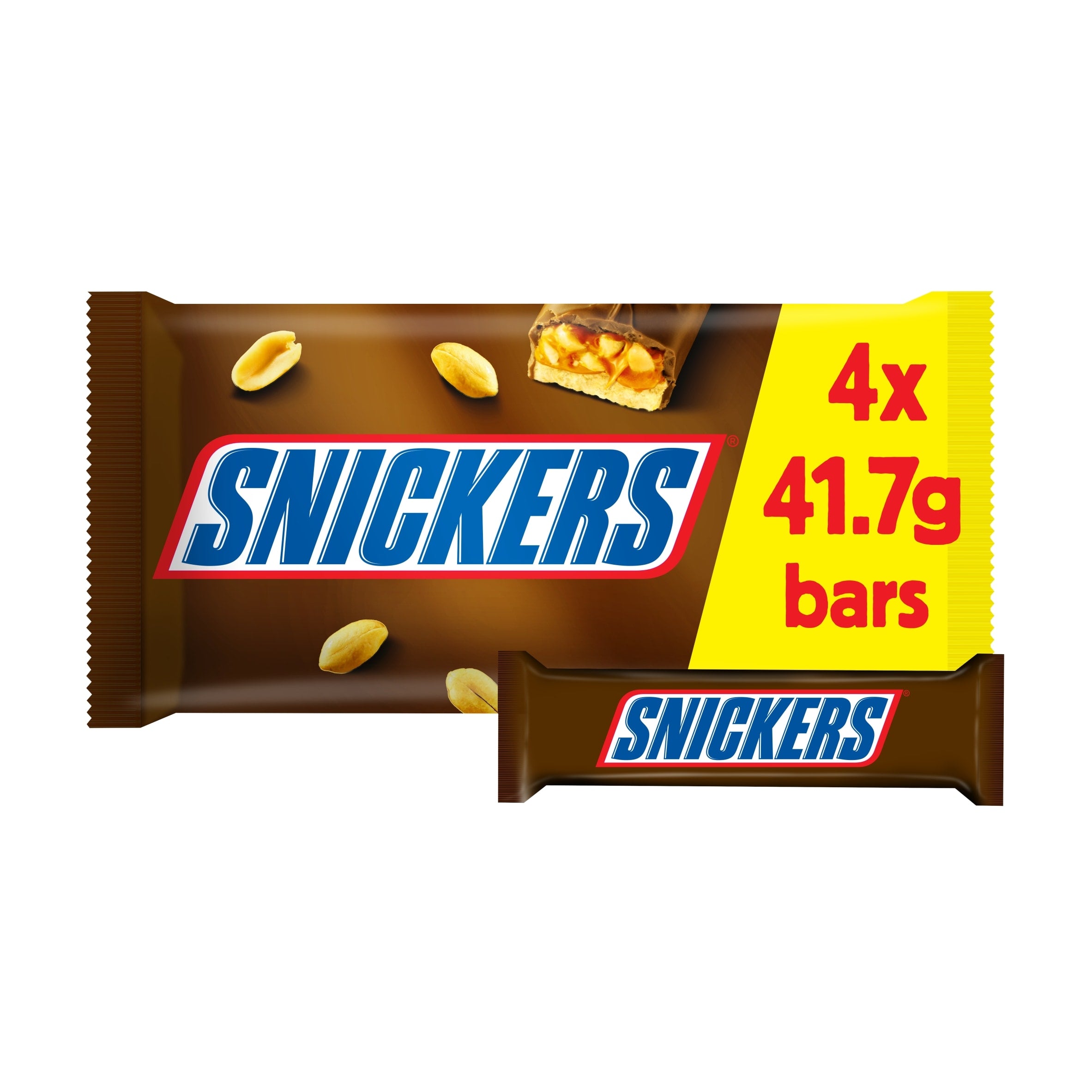 Snickers Milk Chocolate Bars Multi-Pack 4 x 41.7 g