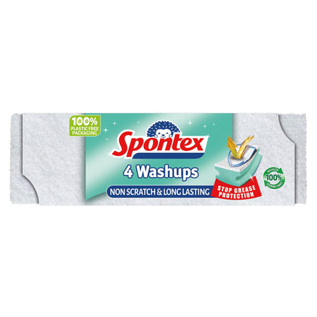Spontex Washups Non Scratch Value 4 Pack