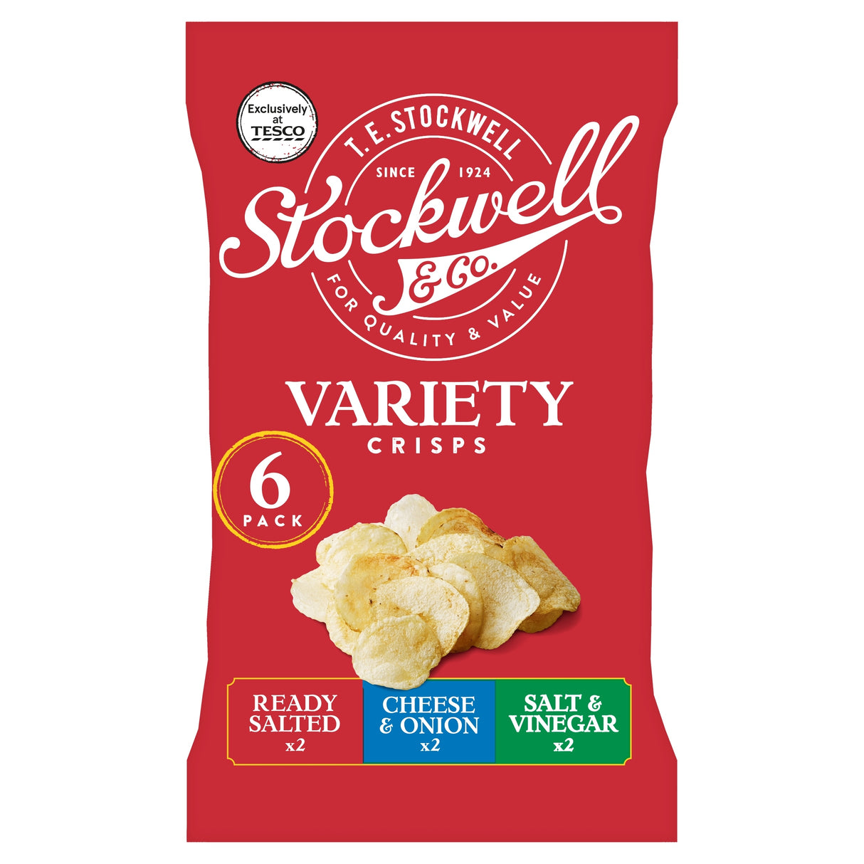 Stockwell & Co Variety Pack Crisps 6 x 25 g