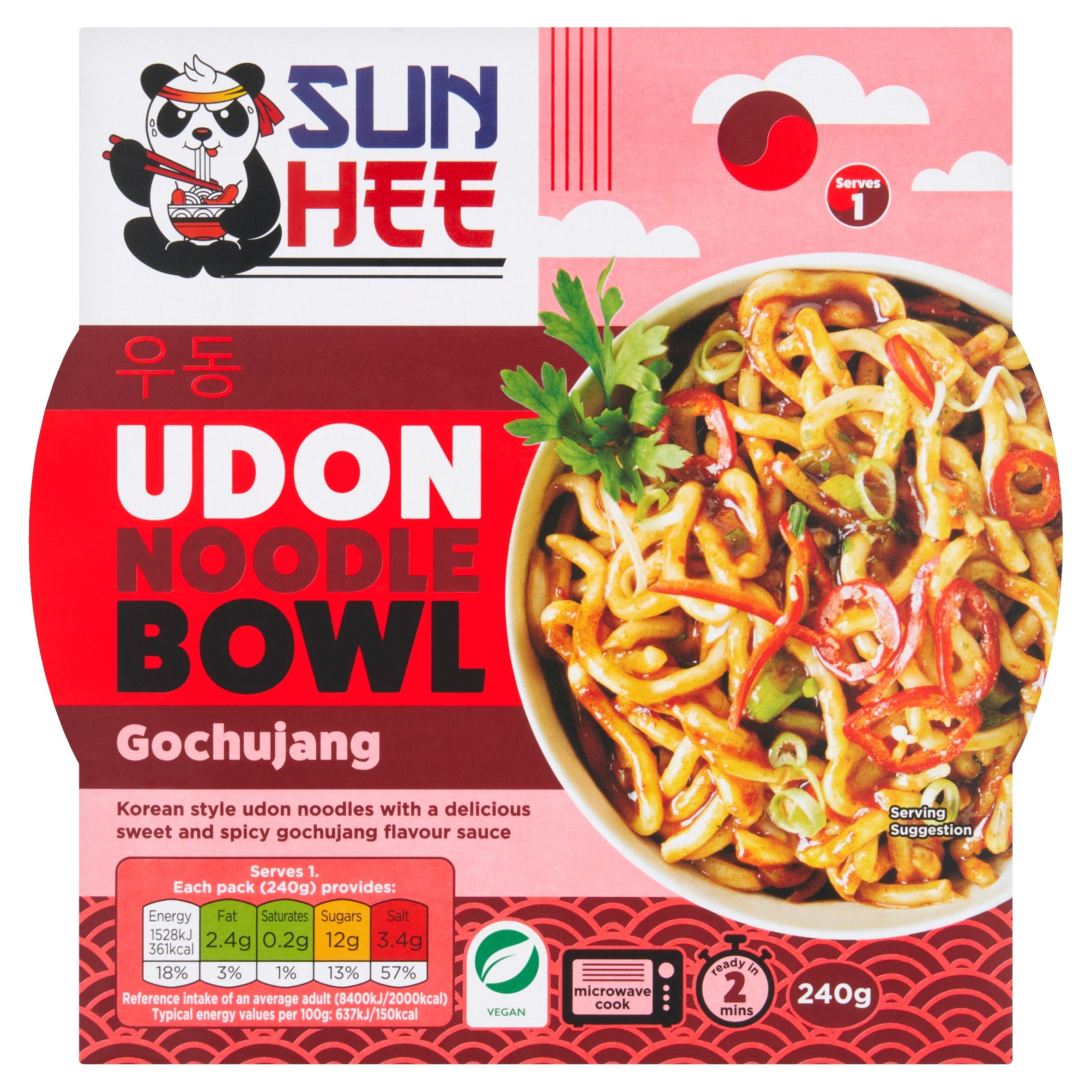 Sun Hee Gochujang Udon Noodle Bowl 240 g