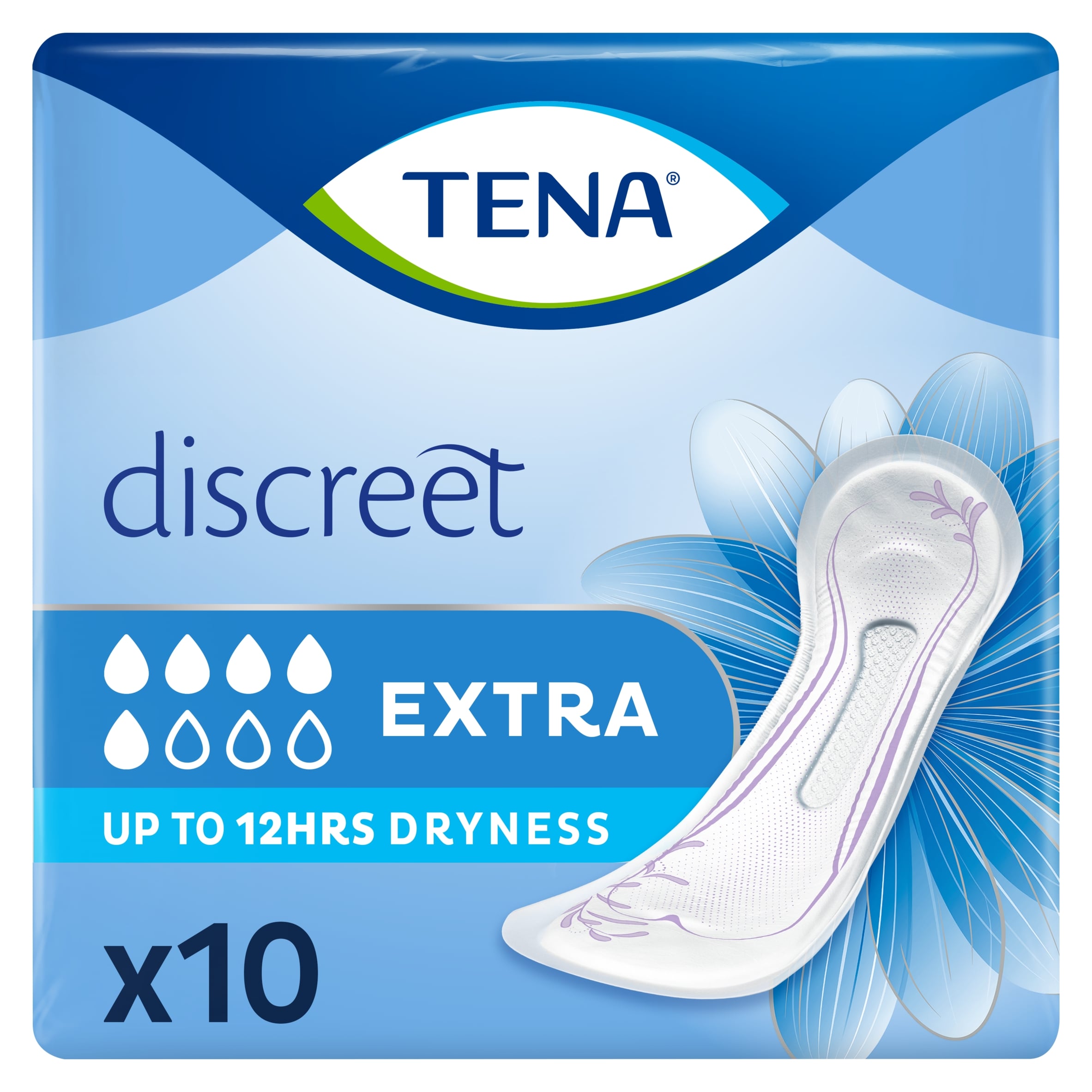 Tena Discreet Extra Incontinence Pads 10 Pack