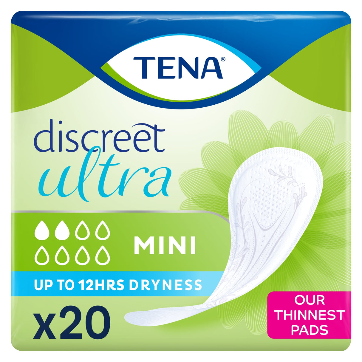 Tena Discreet Mini Incontinence Pads 20 Pack