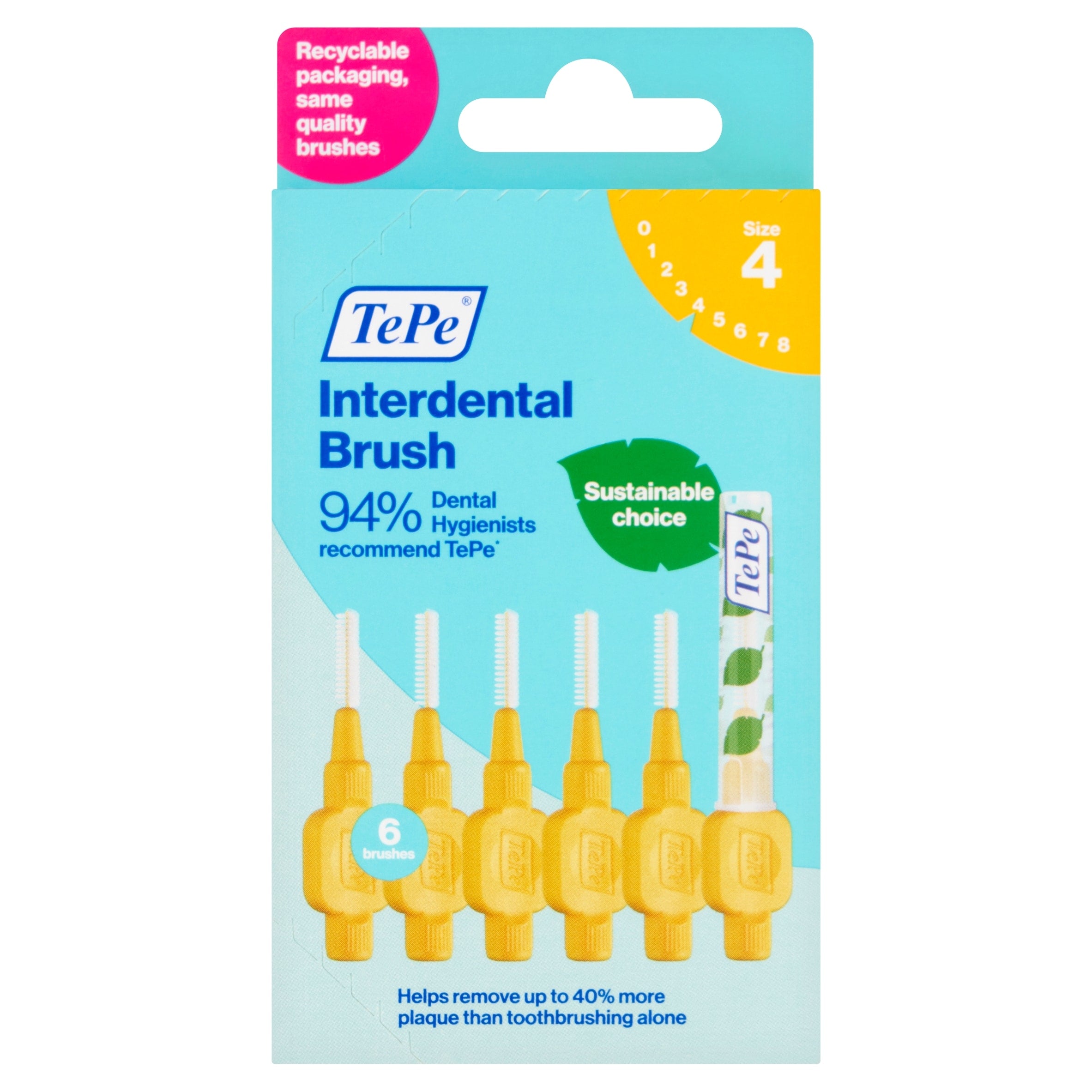 Tepe Interdental Brush Yellow 6 Pack 0.7 mm