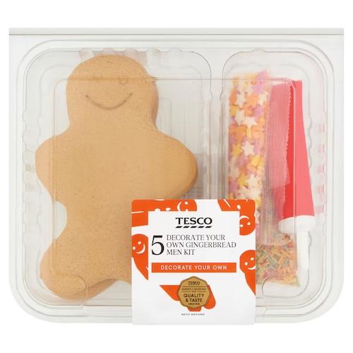 Tesco 5 Decorate Your Own Gingerbread Men Kit 199 g
