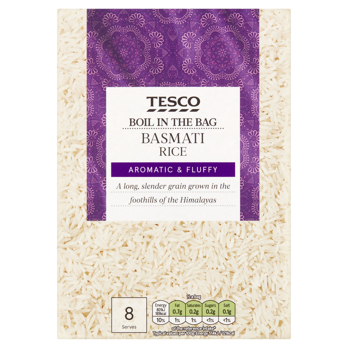 Tesco Boil In The Bag Basmati Rice 4 x 125 g