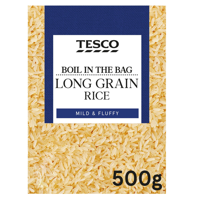 Tesco Boil In The Bag Long Grain Rice 4 x 125 g