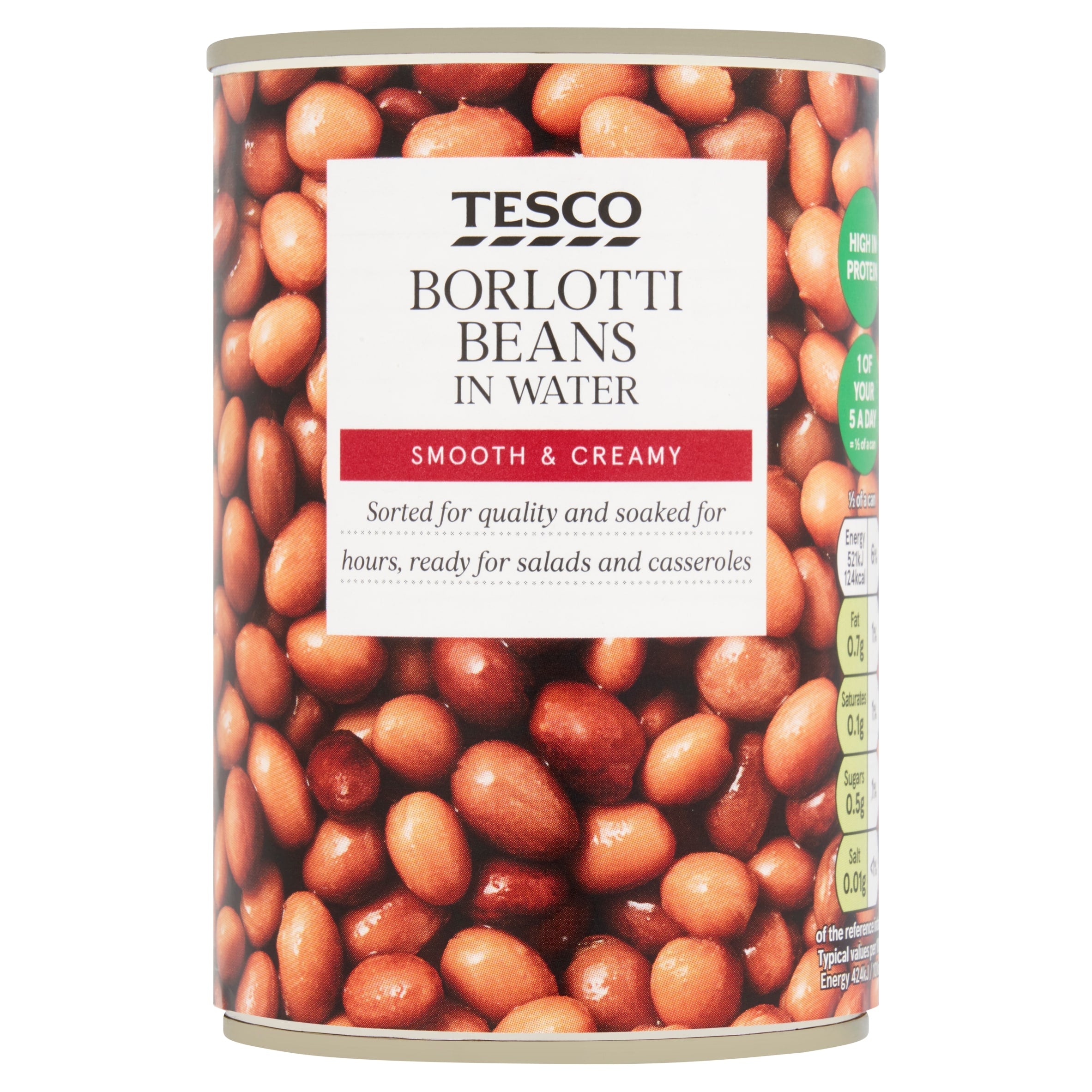 Tesco Borlotti Beans In Water 400 g